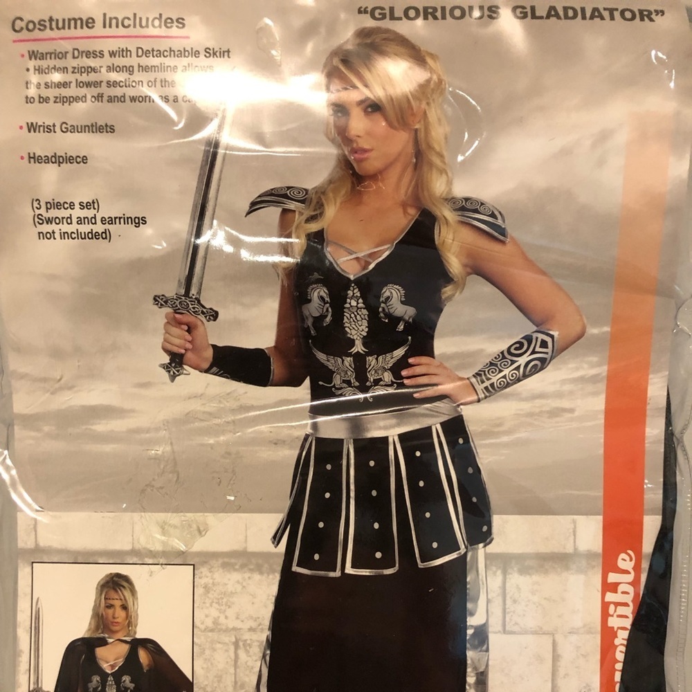 Womens Glorious Gladiator Costume Size M